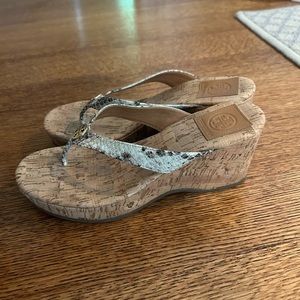 Tory Burch wedge flip flop sandal